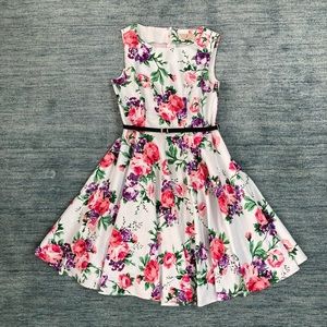 Vintage Tea Dress with Belt